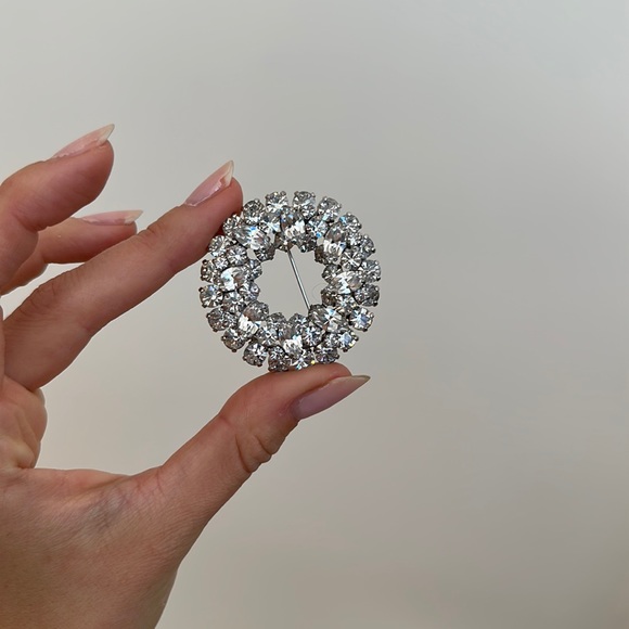 Vintage! Sherman Silver Wreath Brooch - Picture 2 of 5